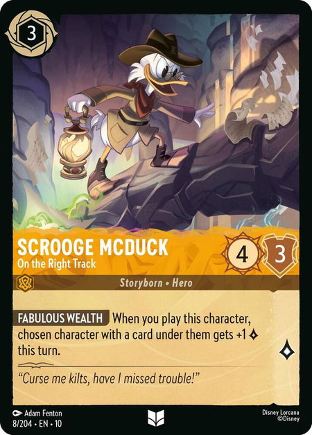 Scrooge McDuck - On the Right Track - Whispers in the Well Disney Lorcana trading card