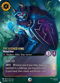 The Horned King - Wicked Ruler (Enchanted) - Whispers in the Well (10) #226/204 - Enchanted Disney Lorcana Trading Card