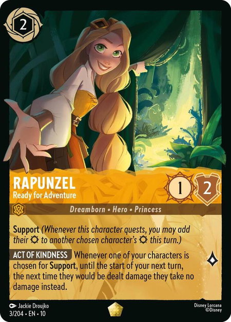 Rapunzel - Ready for Adventure - Whispers in the Well Disney Lorcana trading card