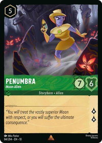 Penumbra - Moon Alien - Whispers in the Well (10) #84/204 - Rare Disney Lorcana Trading Card