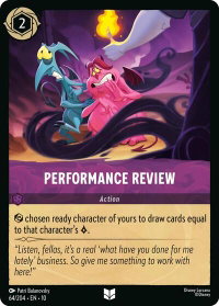 Performance Review - Whispers in the Well (10) #64/204 - Uncommon Disney Lorcana Trading Card