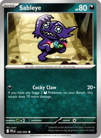Sableye - ME02: Phantasmal Flames (PFL) #059/094 - Common Pokémon Trading Card