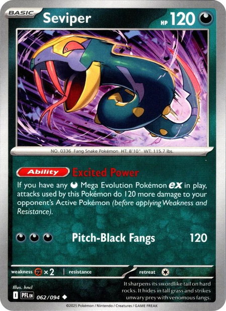 Seviper - ME02: Phantasmal Flames Pokémon trading card