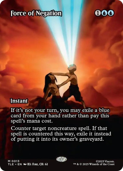 Force of Negation (Borderless) trading card from Avatar: The Last Airbender: Eternal-Legal Force of Negation (Borderless) - Avatar: The Last Airbender: Eternal-Legal Magic: The Gathering trading card