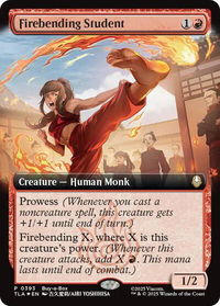 Firebending Student (Extended Art) - Buy-A-Box Promos (BABP) #393 - Rare Magic: The Gathering Trading Card