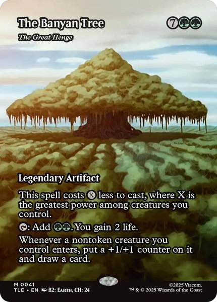 The Banyan Tree - The Great Henge (Borderless) trading card from Avatar: The Last Airbender: Eternal-Legal The Banyan Tree - The Great Henge (Borderless) - Avatar: The Last Airbender: Eternal-Legal Magic: The Gathering trading card