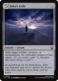 Zuko's Exile - Avatar: The Last Airbender (TLA) #3 - Common Magic: The Gathering Trading Card