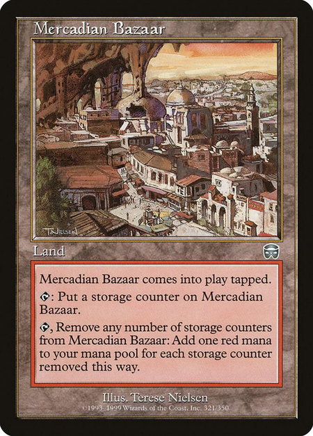 Mercadian Bazaar trading card from Mercadian Masques Mercadian Bazaar - Mercadian Masques Magic: The Gathering trading card