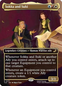 Sokka and Suki (Borderless) - Avatar: The Last Airbender: Eternal-Legal (TLE) #71 - Rare Magic: The Gathering Trading Card
