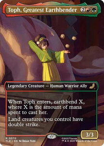 Toph, Greatest Earthbender (Borderless) - Avatar: The Last Airbender: Eternal-Legal (TLE) #70 - Rare Magic: The Gathering Trading Card