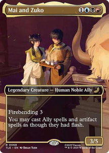 Mai and Zuko (Borderless) - Avatar: The Last Airbender: Eternal-Legal (TLE) #68 - Rare Magic: The Gathering Trading Card