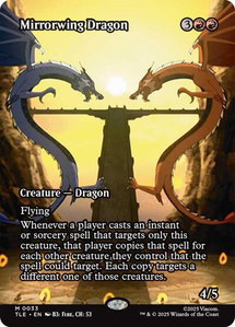 Mirrorwing Dragon (Borderless) - Avatar: The Last Airbender: Eternal-Legal (TLE) #33 - Mythic Rare Magic: The Gathering Trading Card