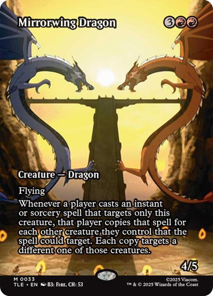 Mirrorwing Dragon (Borderless) trading card from Avatar: The Last Airbender: Eternal-Legal Mirrorwing Dragon (Borderless) - Avatar: The Last Airbender: Eternal-Legal Magic: The Gathering trading card