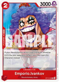 Emporio.Ivankov - Carrying On His Will: 3rd Anniversary Tournament Cards (OP13 ANN) #OP13-008 - Common One Piece Trading Card