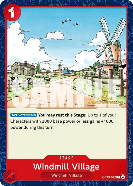 Windmill Village - Carrying On His Will: 3rd Anniversary Tournament Cards One Piece trading card