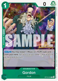 Gordon - Carrying On His Will: 3rd Anniversary Tournament Cards (OP13 ANN) #OP13-024 - Common One Piece Trading Card