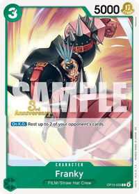 Franky - Carrying On His Will: 3rd Anniversary Tournament Cards (OP13 ANN) #OP13-033 - Common One Piece Trading Card