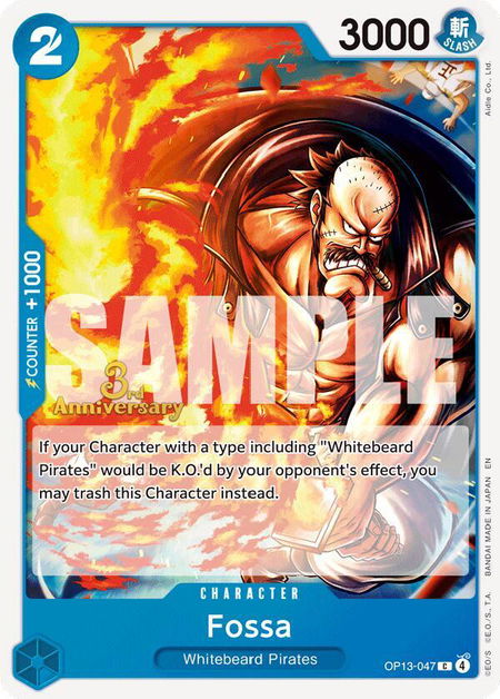 Fossa - Carrying On His Will: 3rd Anniversary Tournament Cards One Piece trading card