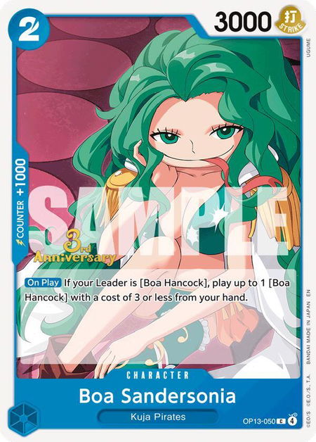 Boa Sandersonia - Carrying On His Will: 3rd Anniversary Tournament Cards One Piece trading card