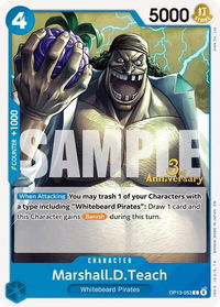 Marshall.D.Teach - Carrying On His Will: 3rd Anniversary Tournament Cards (OP13 ANN) #OP13-053 - Common One Piece Trading Card