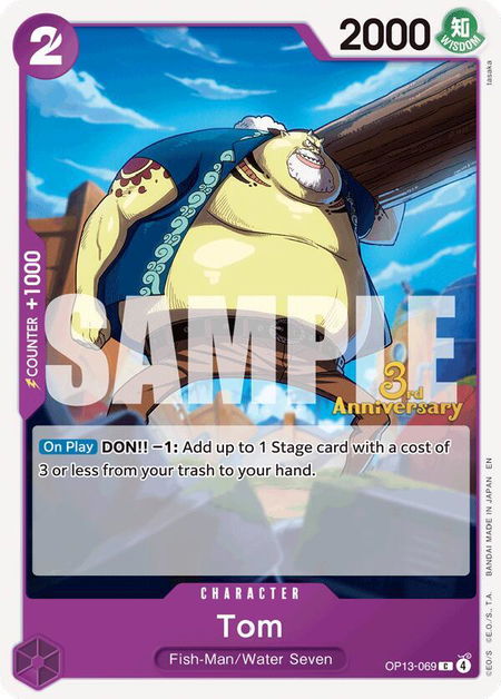 Tom - Carrying On His Will: 3rd Anniversary Tournament Cards One Piece trading card