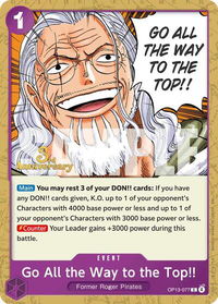 Go All the Way to the Top!! - Carrying On His Will: 3rd Anniversary Tournament Cards (OP13 ANN) #OP13-077 - Common One Piece Trading Card