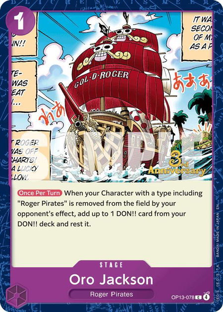 Oro Jackson - Carrying On His Will: 3rd Anniversary Tournament Cards One Piece trading card
