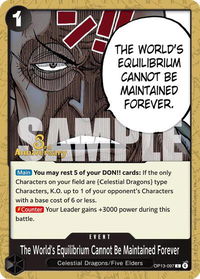 The World's Equilibrium Cannot Be Maintained Forever - Carrying On His Will: 3rd Anniversary Tournament Cards (OP13 ANN) #OP13-097 - Common One Piece Trading Card