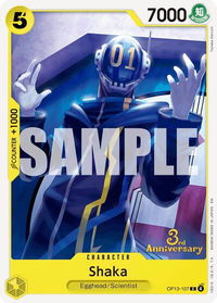 Shaka - Carrying On His Will: 3rd Anniversary Tournament Cards (OP13 ANN) #OP13-107 - Common One Piece Trading Card