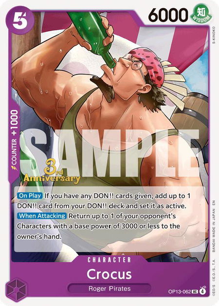 Crocus - Carrying On His Will: 3rd Anniversary Tournament Cards One Piece trading card