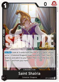 Saint Shalria - Carrying On His Will: 3rd Anniversary Tournament Cards (OP13 ANN) #OP13-086 - Uncommon One Piece Trading Card