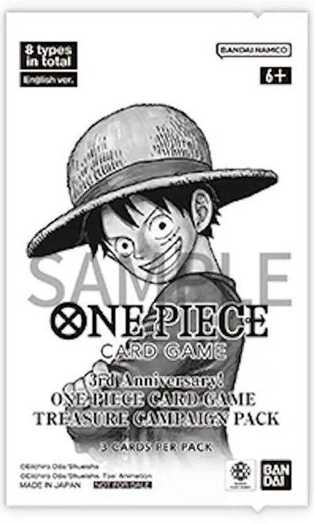 3rd Anniversary One Piece Card Game Treasure Campaign Pack - One Piece Promotion Cards One Piece trading card