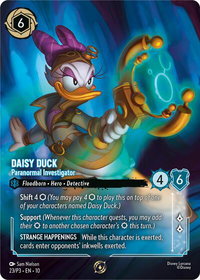Daisy Duck - Paranormal Investigator (Store Championship Participant) - Disney Lorcana Promo Cards (DLPC) #23 - Promo Disney Lorcana Trading Card