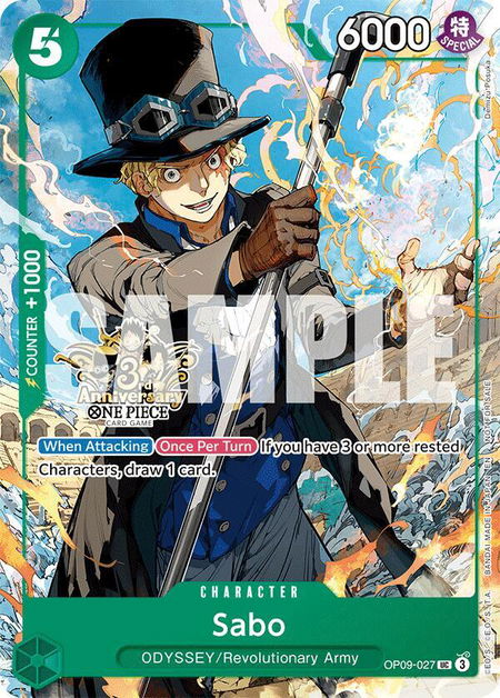 Sabo - OP09-027 (3rd Anniversary Tournament 3 Brothers Pack - Carrying On His Will: 3rd Anniversary Tournament Cards One Piece trading card