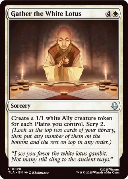 Gather the White Lotus - Avatar: The Last Airbender Magic: The Gathering trading card