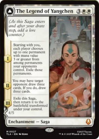 The Legend of Yangchen - Avatar: The Last Airbender (TLA) #27 - Mythic Rare Magic: The Gathering Trading Card