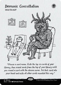 Demonic Consultation - Secret Lair Countdown Kit (SLC) #4 - Rare Magic: The Gathering Trading Card