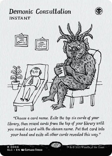 Demonic Consultation - Secret Lair Countdown Kit Magic: The Gathering trading card