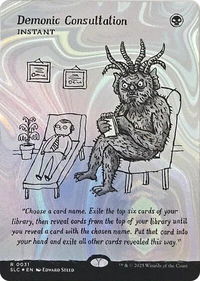 Demonic Consultation (Halo Foil) - Secret Lair Countdown Kit (SLC) #31 - Rare Magic: The Gathering Trading Card