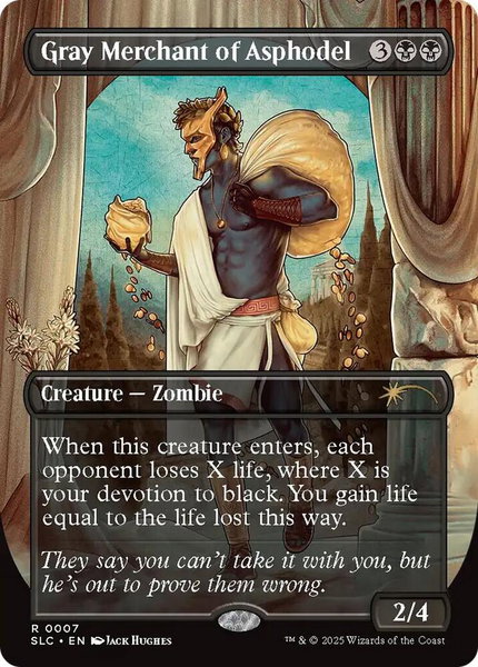 Gray Merchant of Asphodel trading card from Secret Lair Countdown Kit Gray Merchant of Asphodel - Secret Lair Countdown Kit Magic: The Gathering trading card