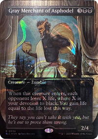 Gray Merchant of Asphodel (Halo Foil) - Secret Lair Countdown Kit (SLC) #34 - Rare Magic: The Gathering Trading Card