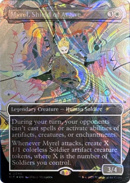 Myrel, Shield of Argive (Halo Foil) trading card from Secret Lair Countdown Kit Myrel, Shield of Argive (Halo Foil) - Secret Lair Countdown Kit Magic: The Gathering trading card