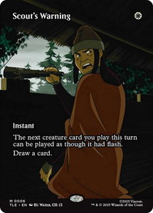 Scout's Warning (Borderless) - Avatar: The Last Airbender: Eternal-Legal (TLE) #6 - Mythic Rare Magic: The Gathering Trading Card