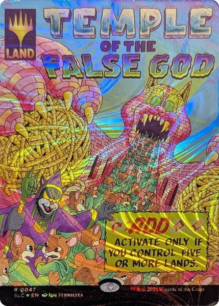 Temple of the False God (Halo Foil) trading card from Secret Lair Countdown Kit Temple of the False God (Halo Foil) - Secret Lair Countdown Kit Magic: The Gathering trading card