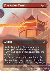 Fire Nation Turret (Borderless) - Avatar: The Last Airbender: Eternal-Legal (TLE) #64 - Rare Magic: The Gathering Trading Card