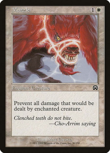Muzzle - Mercadian Masques Magic: The Gathering trading card