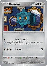 Bronzor - ME02: Phantasmal Flames (PFL) #071/094 - Common Pokémon Trading Card
