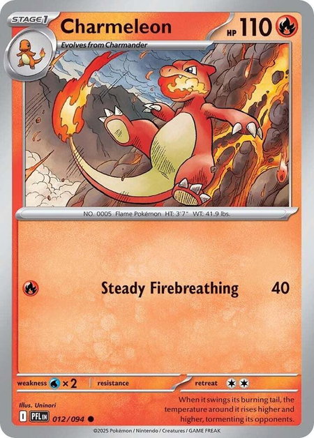 Charmeleon - ME02: Phantasmal Flames Pokémon trading card