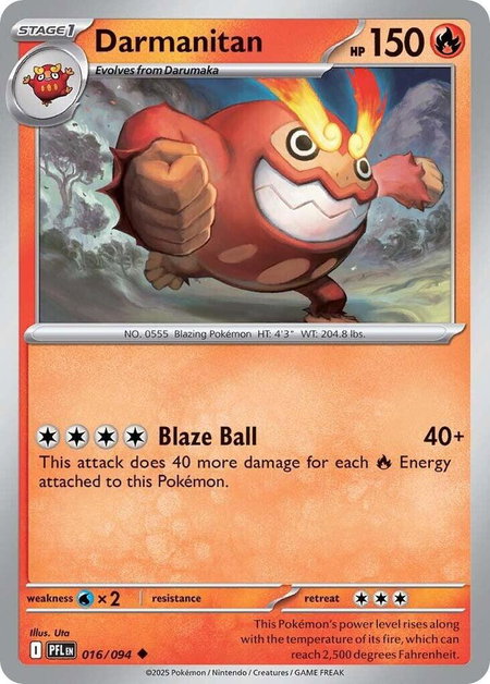 Darmanitan - ME02: Phantasmal Flames Pokémon trading card