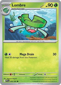 Lombre - ME02: Phantasmal Flames (PFL) #006/094 - Common Pokémon Trading Card